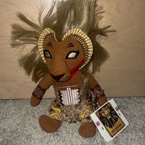 Vintage Lion King on Broadway Simba beanie plushie toy
